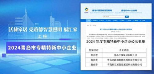 少海汇3家企业登榜2024青岛市专精特新中小企业名单